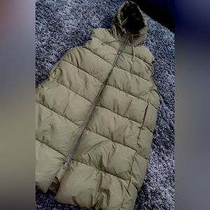 olive green ankle length vest